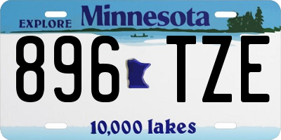 MN license plate 896TZE