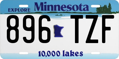 MN license plate 896TZF