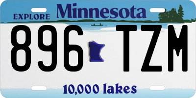 MN license plate 896TZM