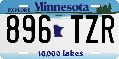 MN license plate 896TZR
