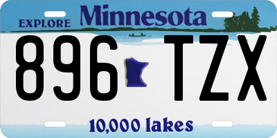 MN license plate 896TZX
