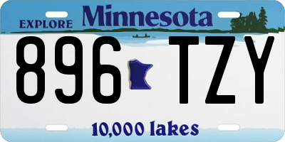 MN license plate 896TZY