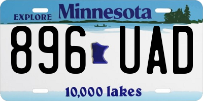 MN license plate 896UAD