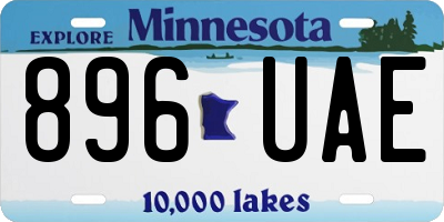 MN license plate 896UAE