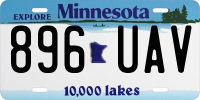 MN license plate 896UAV