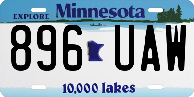 MN license plate 896UAW