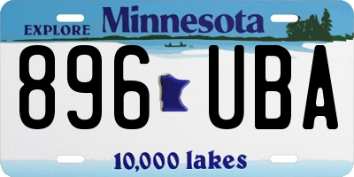 MN license plate 896UBA