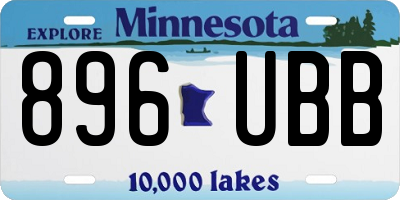 MN license plate 896UBB