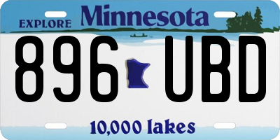 MN license plate 896UBD