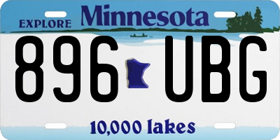 MN license plate 896UBG