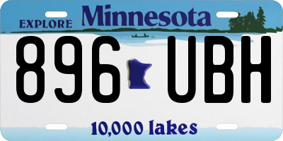 MN license plate 896UBH