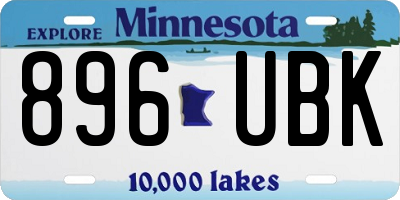 MN license plate 896UBK