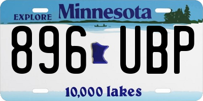 MN license plate 896UBP