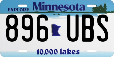 MN license plate 896UBS