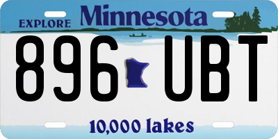 MN license plate 896UBT