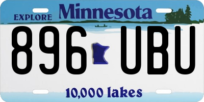 MN license plate 896UBU