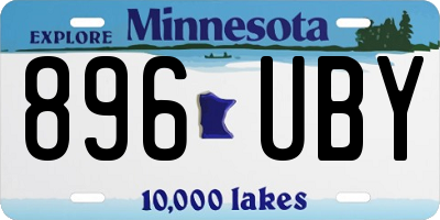 MN license plate 896UBY