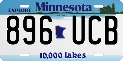 MN license plate 896UCB
