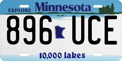 MN license plate 896UCE