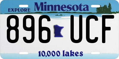 MN license plate 896UCF