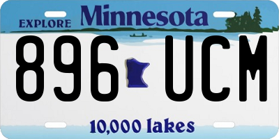 MN license plate 896UCM