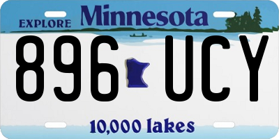 MN license plate 896UCY