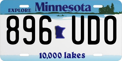 MN license plate 896UDO