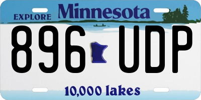 MN license plate 896UDP