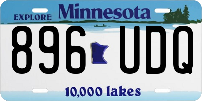 MN license plate 896UDQ