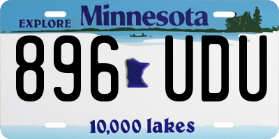 MN license plate 896UDU