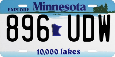 MN license plate 896UDW