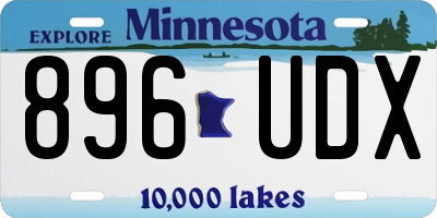 MN license plate 896UDX