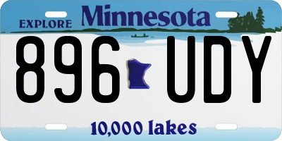 MN license plate 896UDY