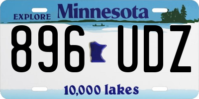 MN license plate 896UDZ