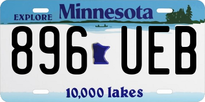 MN license plate 896UEB