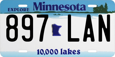MN license plate 897LAN
