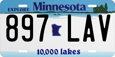 MN license plate 897LAV