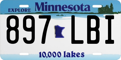 MN license plate 897LBI