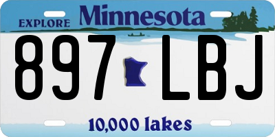 MN license plate 897LBJ