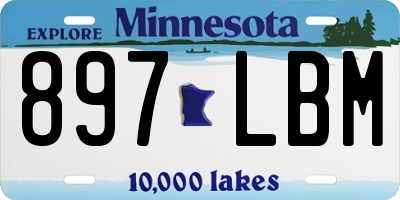 MN license plate 897LBM