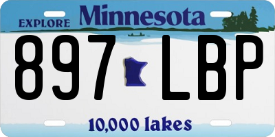MN license plate 897LBP