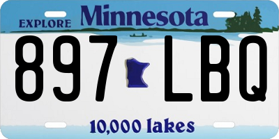 MN license plate 897LBQ