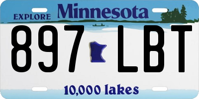 MN license plate 897LBT