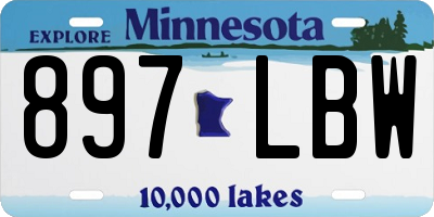 MN license plate 897LBW