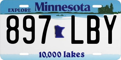 MN license plate 897LBY
