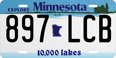 MN license plate 897LCB