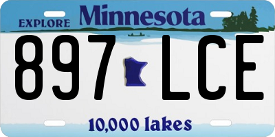 MN license plate 897LCE