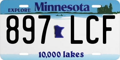 MN license plate 897LCF