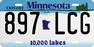 MN license plate 897LCG
