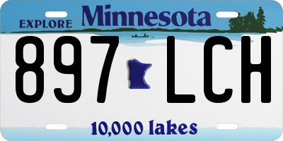 MN license plate 897LCH